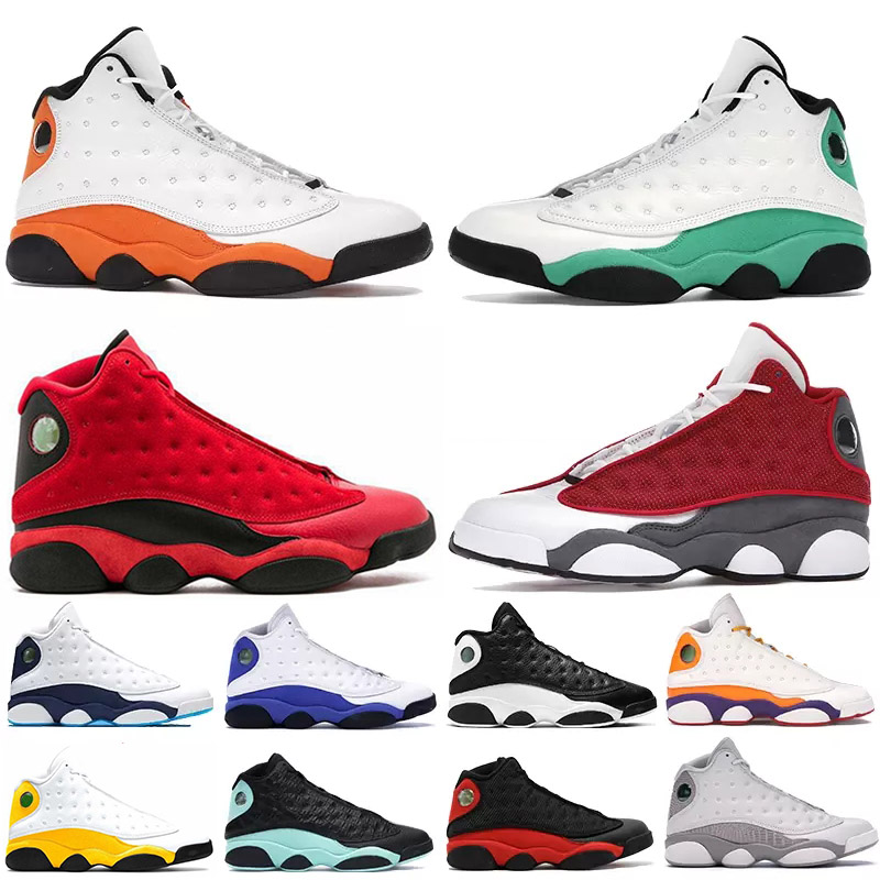 

Nike air jordan 13 AJ13 basketball shoes University Blue White Oreo bred shimmer Black Cat Paris fire red metallic purple men women Designer sneakers trainers, 60