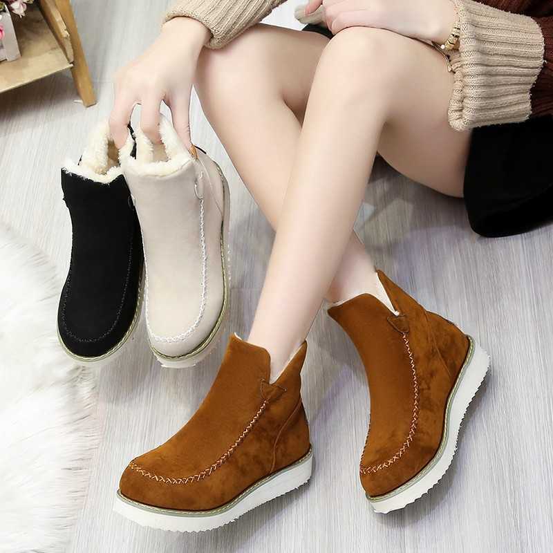 Women's Boots Winter Warm Snow Boots Women Faux Suede Ankle Boots for Female Winter Shoes Botas Mujer Plush Shoes Woman H0906, Black
Women's Boots Winter Warm Snow Boots Women Faux Suede Ankle Boots for Female Winter Shoes Botas Mujer Plush Shoes Woman H0906, Black