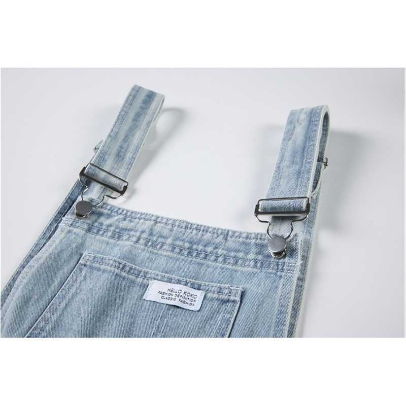 Overalls Pant's Suspender Jeans Spring Plus Size Streetwear Baggy Braces Vintage Blue Mom Denim Trouser 210809