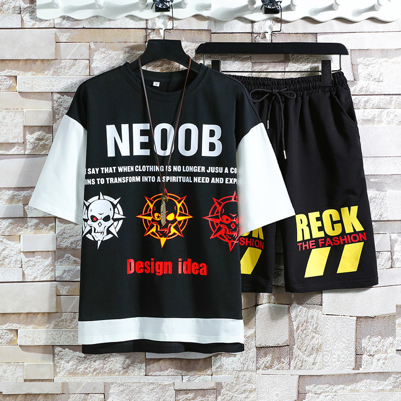 2021 New Casual Tracksuit Men Summer Clothing Fitness Suit Sporting Suits Short Sleeve t Shirt + Shorts Printed Two Piece Set 7pxr, Black
2021 New Casual Tracksuit Men Summer Clothing Fitness Suit Sporting Suits Short Sleeve t Shirt + Shorts Printed Two Piece Set 7pxr, Black