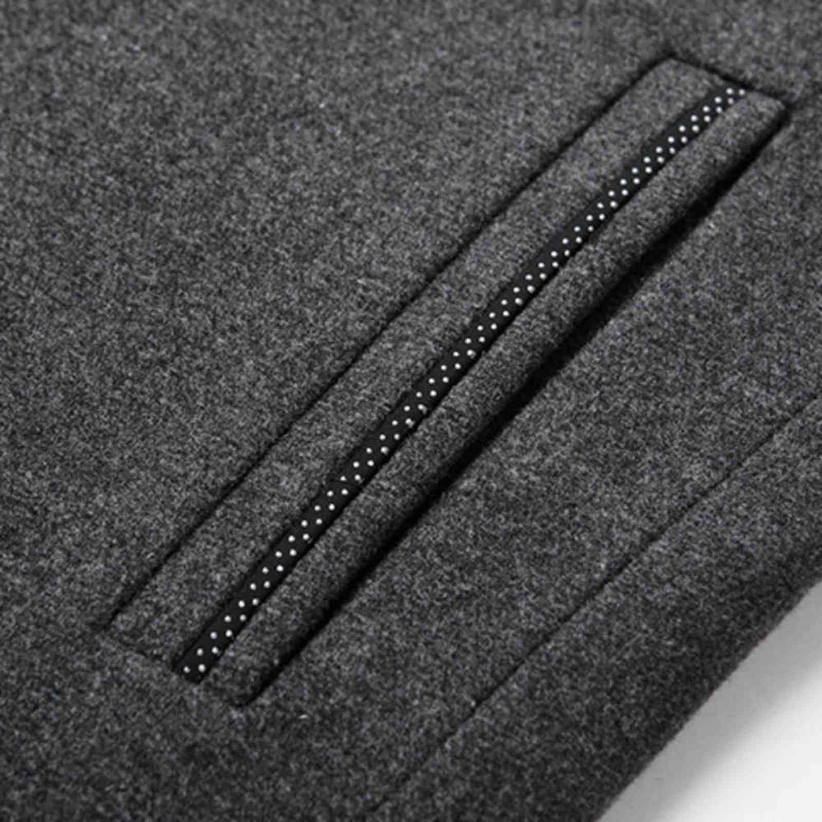 Wool Blend Coat Men Winter Fashion Men's Wild Overcoat Male Thicken Keep Warm Jackets Trench Outerwear Wool Coat Stand Collar 211119