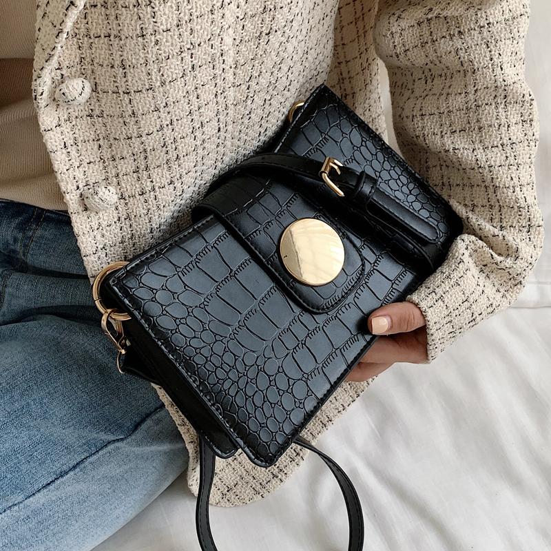 Retro Fashion Female Stone pattern Square bag 2021 New Quality Leather Women's Designer Handbag Leisure Shoulder Messenger Bag, Black
Retro Fashion Female Stone pattern Square bag 2021 New Quality Leather Women's Designer Handbag Leisure Shoulder Messenger Bag, Black