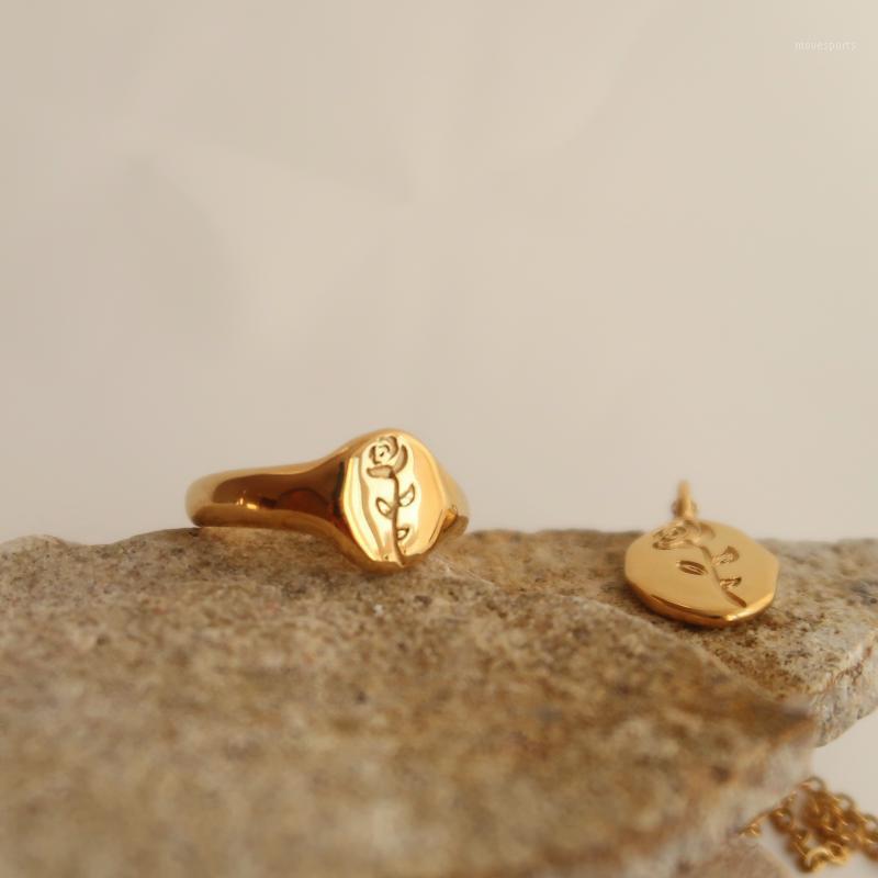 Wedding Rings Romantic Titanium Steel Rose Ring 18K Gold Plated Stainless Bands Flower Engagement1
Wedding Rings Romantic Titanium Steel Rose Ring 18K Gold Plated Stainless Bands Flower Engagement1