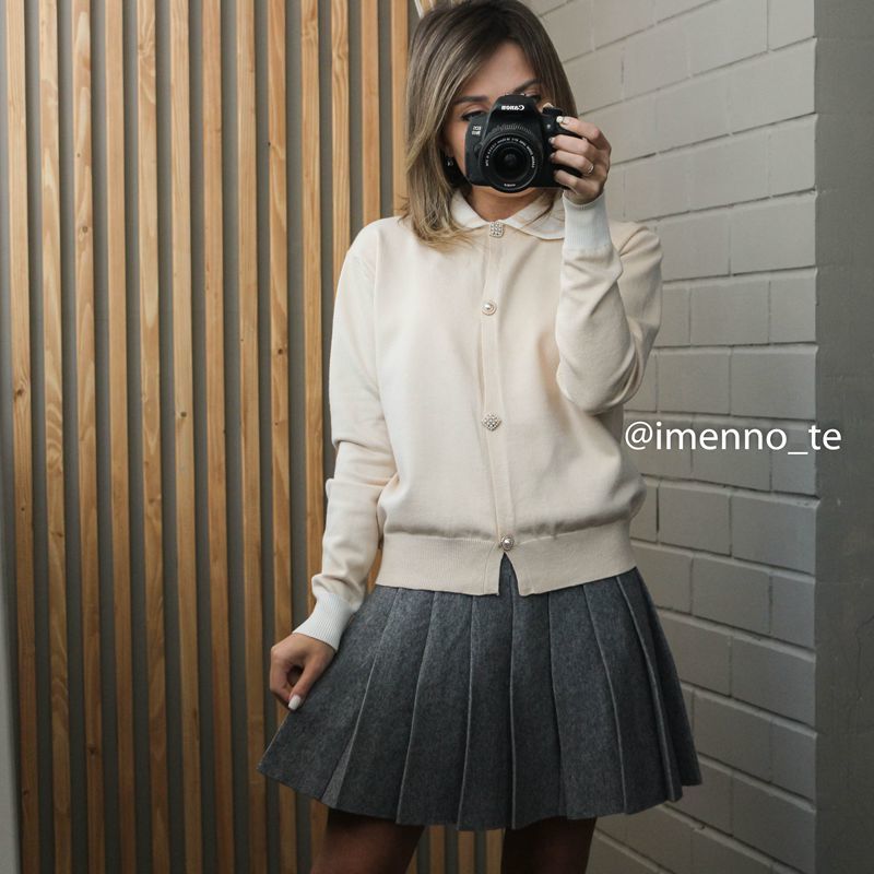 GIGOGOU Short Knit Women Mini Skirt High Waist Pleated A Line Skirt Preppy Style Ladies Unbrella Sweater Skirt Jupe Saia Faldas 210306