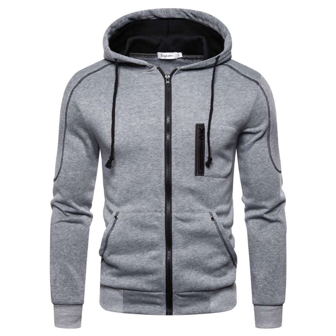 Hoodies for Men Fleece Hoodies Zipper Male Hood Sweatshirts Autumn Winter Casual Coat Sports Coat Fashion Top Hoodies Homem 201020