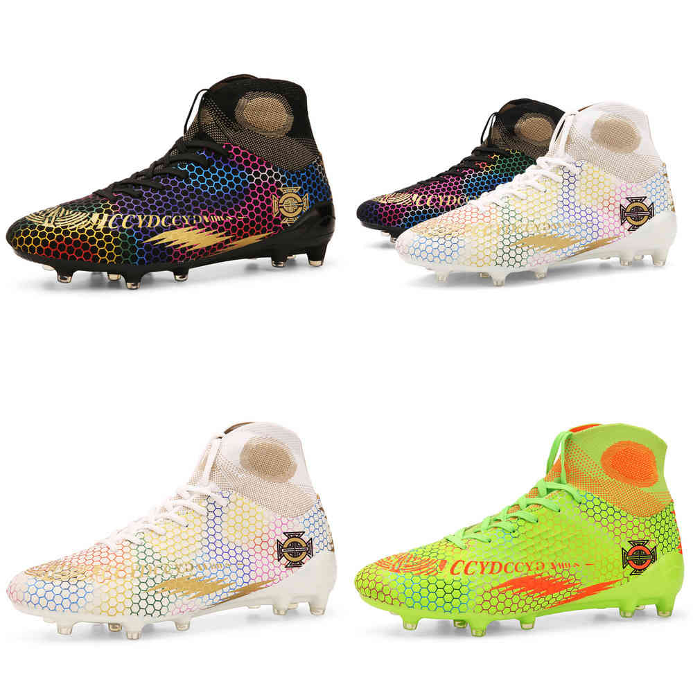 Professional Outdoor Men Soccer Shoes TF/FG High Ankle Long Spiked Football Boots Adult Kids Cleats Grass Training Sport 210712
Professional Outdoor Men Soccer Shoes TF/FG High Ankle Long Spiked Football Boots Adult Kids Cleats Grass Training Sport 210712