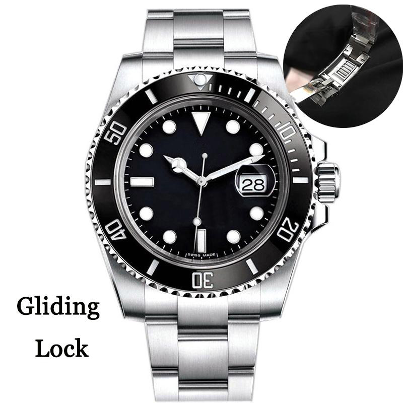 Gliding Lock Mens Watch Ceramic Bezel 40mm Sapphire Automatic Mechanical 2813 movement stainless steel Luminous Waterproof Watches With Original box
Gliding Lock Mens Watch Ceramic Bezel 40mm Sapphire Automatic Mechanical 2813 movement stainless steel Luminous Waterproof Watches With Original box