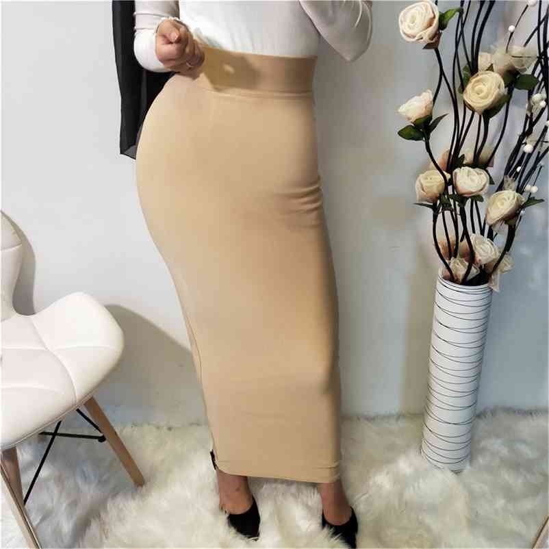 Faldas Mujer Moda High Waist Maxi Pencil Long Skirt Jupe Longue Femme s Skirts Korean Fashion Clothing Crayon 210621