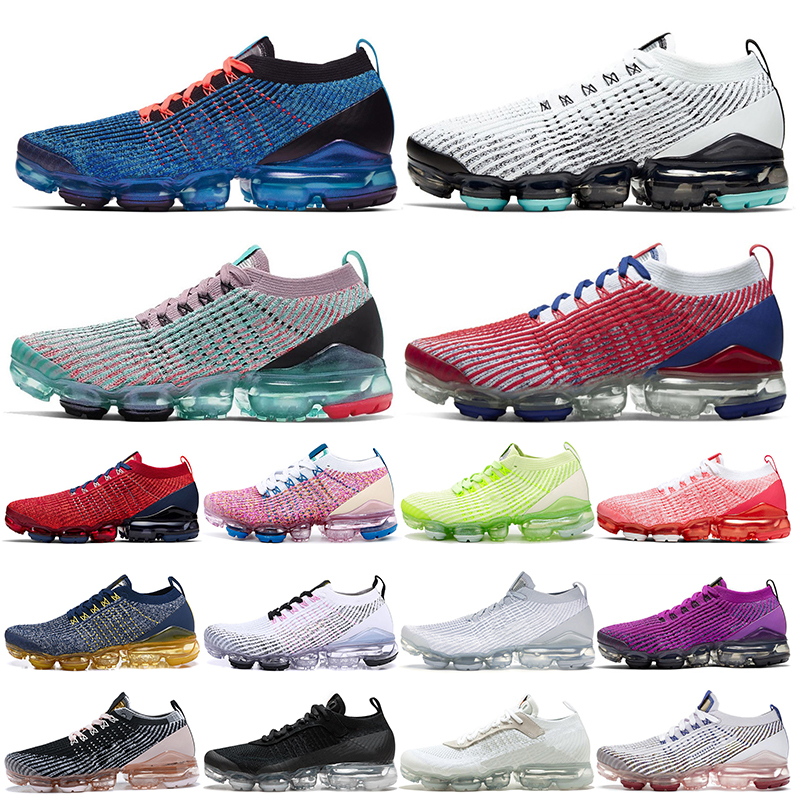 

Authentic 2021 Flyknit 3.0 Running Shoes Mnes Womens Vapor Max South Beach Triple Black Particle Grey Air VaporMax Trainers Sneakers 36-45, B21 baltic blue 36-45
