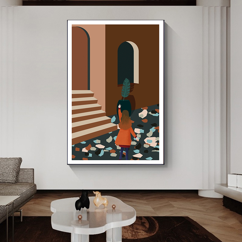 Modern Posters And Prints Minimalist Geometry Building Wall Art Picture Canvas Painting No Frame For Living Room Home Decor