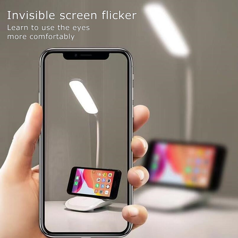 Bedside Reading Lamp Eye Protection Desk Table Lamp Book Holder for Learning Study Light Mini USB Plug-in 6W Soft and Warm Light