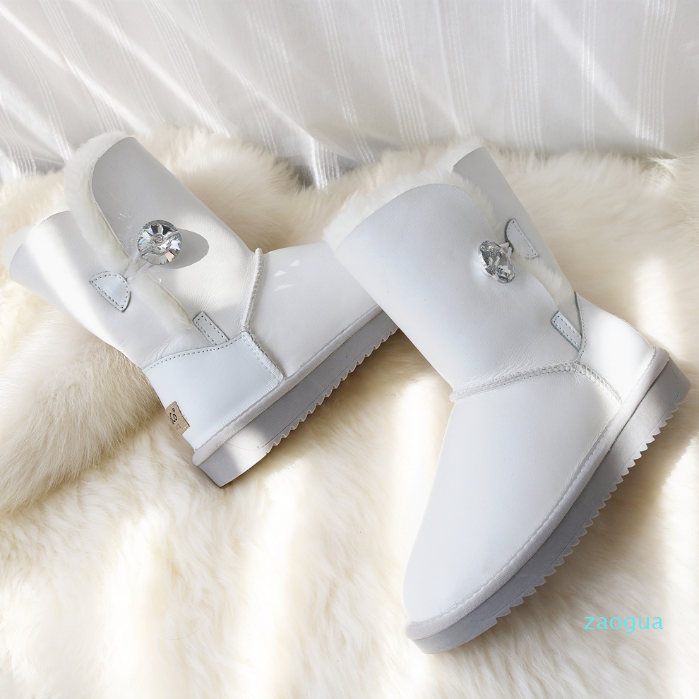 Snow Boots Women Genuine Sheepskin Boots Shoes Waterproof Leather White Sheep Wool Boots Fur Mid-Calf Flat Female Winter Shoes, White waterprrof
Snow Boots Women Genuine Sheepskin Boots Shoes Waterproof Leather White Sheep Wool Boots Fur Mid-Calf Flat Female Winter Shoes, White waterprrof