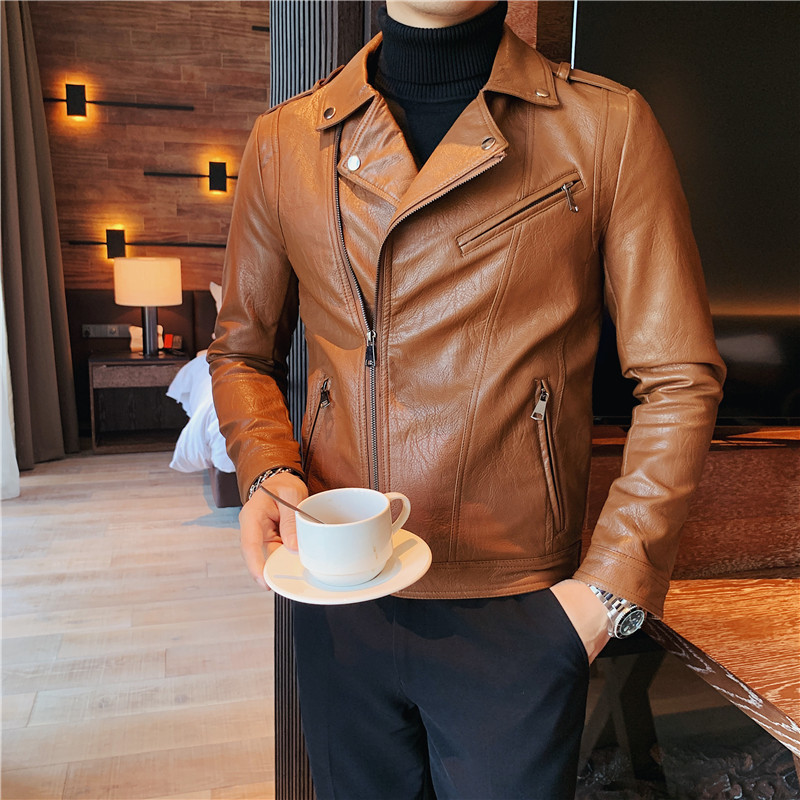 2021 New High Quality Autumn Winter Fashion Diagonal Zipper Plutonium Leather Jacket Men's Clothing Fine Turn Down Collar 3xl Coat Mhid, Black
2021 New High Quality Autumn Winter Fashion Diagonal Zipper Plutonium Leather Jacket Men's Clothing Fine Turn Down Collar 3xl Coat Mhid, Black