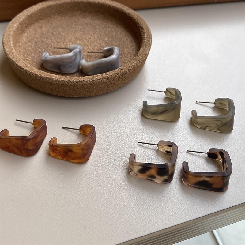 Hoop & Huggie Retro Simple Frosted Leopard Print Irregular Grain Acrylic Earrings Square Cold Wind Geometric Stud
Hoop & Huggie Retro Simple Frosted Leopard Print Irregular Grain Acrylic Earrings Square Cold Wind Geometric Stud