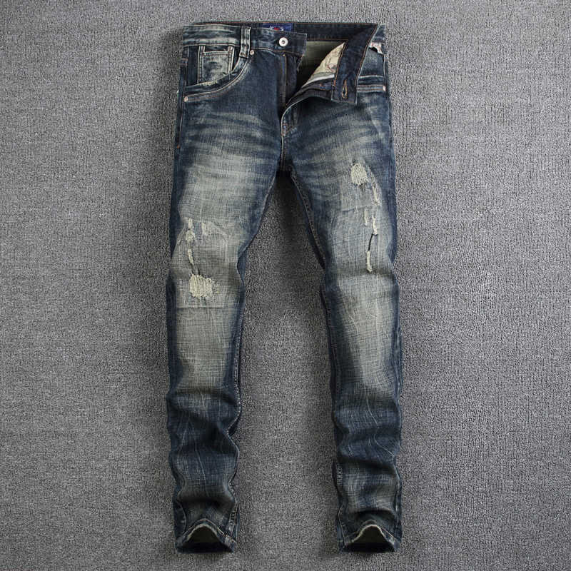 Italian Style Fashion Men Jeans Slim Fit Elastic Cotton Embroidery Designer Ripped Retro Vintage Denim Pants SXPA, Retro black blue
Italian Style Fashion Men Jeans Slim Fit Elastic Cotton Embroidery Designer Ripped Retro Vintage Denim Pants SXPA, Retro black blue