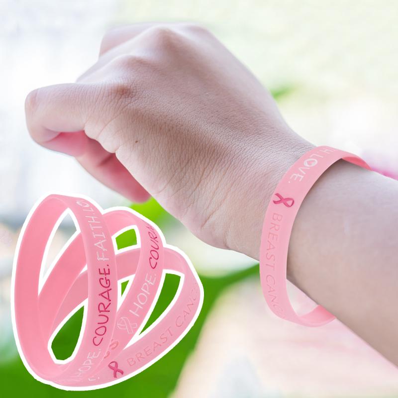 Charm Bracelets Wrist Breast Silicone Cancer Ring Wristband Hand Strap, Golden;silver
Charm Bracelets Wrist Breast Silicone Cancer Ring Wristband Hand Strap, Golden;silver