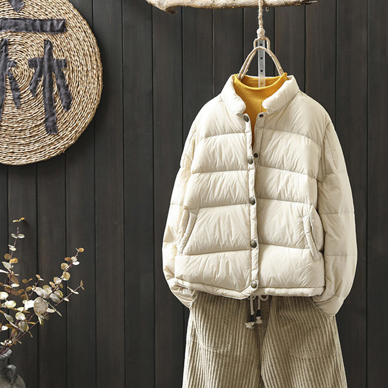 2021 Spring Autumn New Coat Women Short Light Thin Stand Collar 90% White Duck Jacket Solid Color Loose Simple Down Coats U4xd, Black
2021 Spring Autumn New Coat Women Short Light Thin Stand Collar 90% White Duck Jacket Solid Color Loose Simple Down Coats U4xd, Black