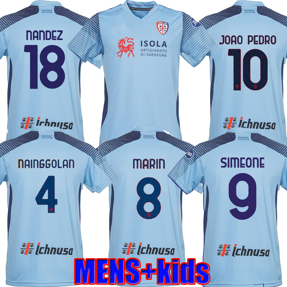 2021 2022 Cagliari Calcio Soccer Jersey Simeone Rog 21 22 JOAO PEDRO Maglie da Calcio home away third SIMEONE Football Shirt, Image
2021 2022 Cagliari Calcio Soccer Jersey Simeone Rog 21 22 JOAO PEDRO Maglie da Calcio home away third SIMEONE Football Shirt, Image