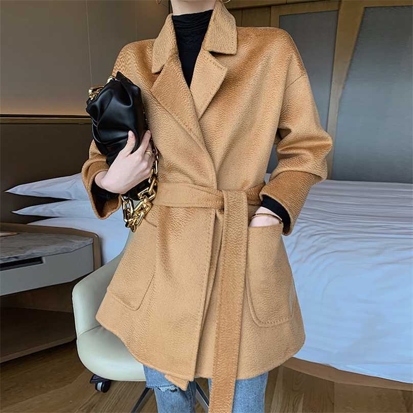 Water Ripple Double-Sided Cashmere Coat Women's Fashion Autumn And Winter Short Korean Style Loose Soolen Cloth Coat 211019, Blue
Water Ripple Double-Sided Cashmere Coat Women's Fashion Autumn And Winter Short Korean Style Loose Soolen Cloth Coat 211019, Blue