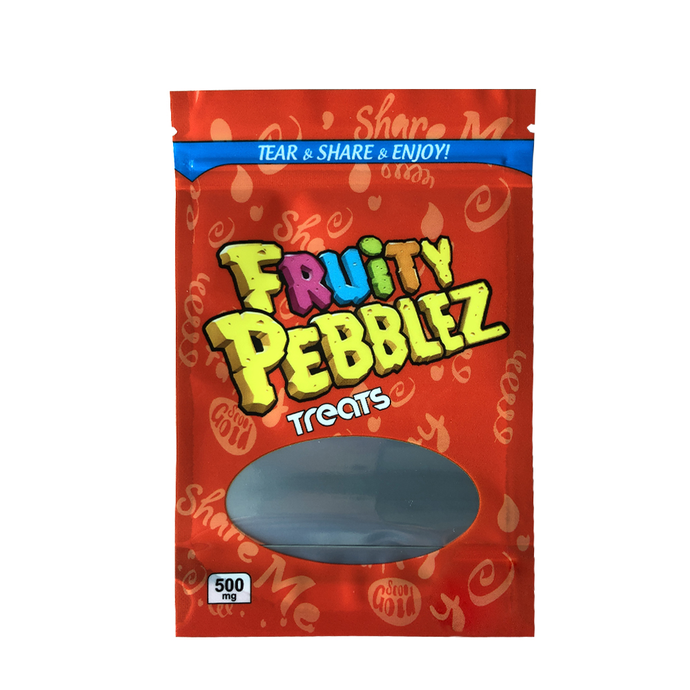 Fruity Pebblez Edible Packaging bag w gusset stand up mylar foil packing bags for rice treats crunch edibles
Fruity Pebblez Edible Packaging bag w gusset stand up mylar foil packing bags for rice treats crunch edibles