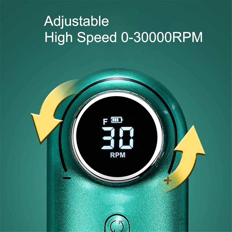 Nail Drill & Accessories 30000RPM Machine Rechargeable Pedicure File Apparatus LCD Display Tools Manicure Polisher Pen