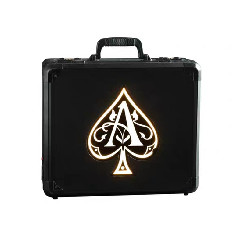 3 Bottles LED Rechargeable DOM P CHAMPAGNE SUITCASE Wine Bottle Carrier Box Glorifier Display Case VIP Presenter for Night Club Lo3011485