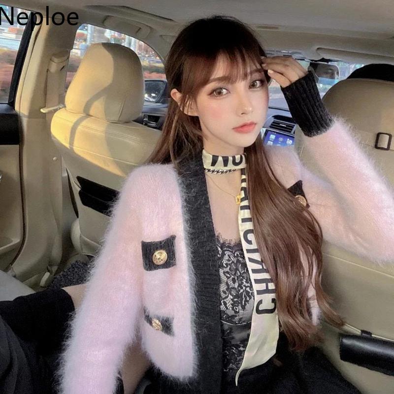 Women' Knits & Tees Neploe Cropped Cardigan Fall 2021 Women Clothes Winter Woman Sweater Korean Fahsion Y2K Tops Pull Femme Ladies Mohair, Pink cardigan
Women' Knits & Tees Neploe Cropped Cardigan Fall 2021 Women Clothes Winter Woman Sweater Korean Fahsion Y2K Tops Pull Femme Ladies Mohair, Pink cardigan