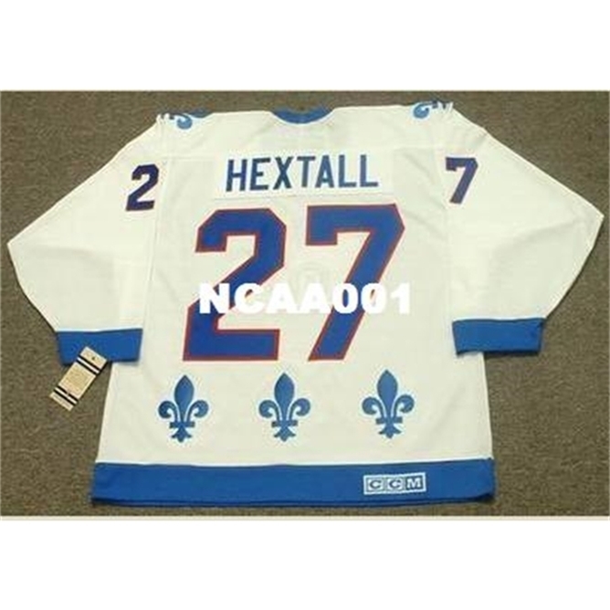 668 #27 RON HEXTALL Quebec Nordiques 1992 CCM Vintage Retro Home Hockey Jersey or custom any name or number retro Jersey, White
668 #27 RON HEXTALL Quebec Nordiques 1992 CCM Vintage Retro Home Hockey Jersey or custom any name or number retro Jersey, White