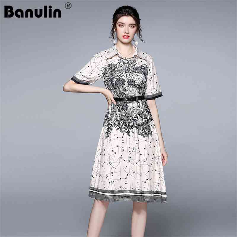 Banulin Summer Runway Shirt Dress Women's Turn Down Neck Short Sleeve Vintage Print Female Office Work Vestidos 210603, Apricot
Banulin Summer Runway Shirt Dress Women's Turn Down Neck Short Sleeve Vintage Print Female Office Work Vestidos 210603, Apricot