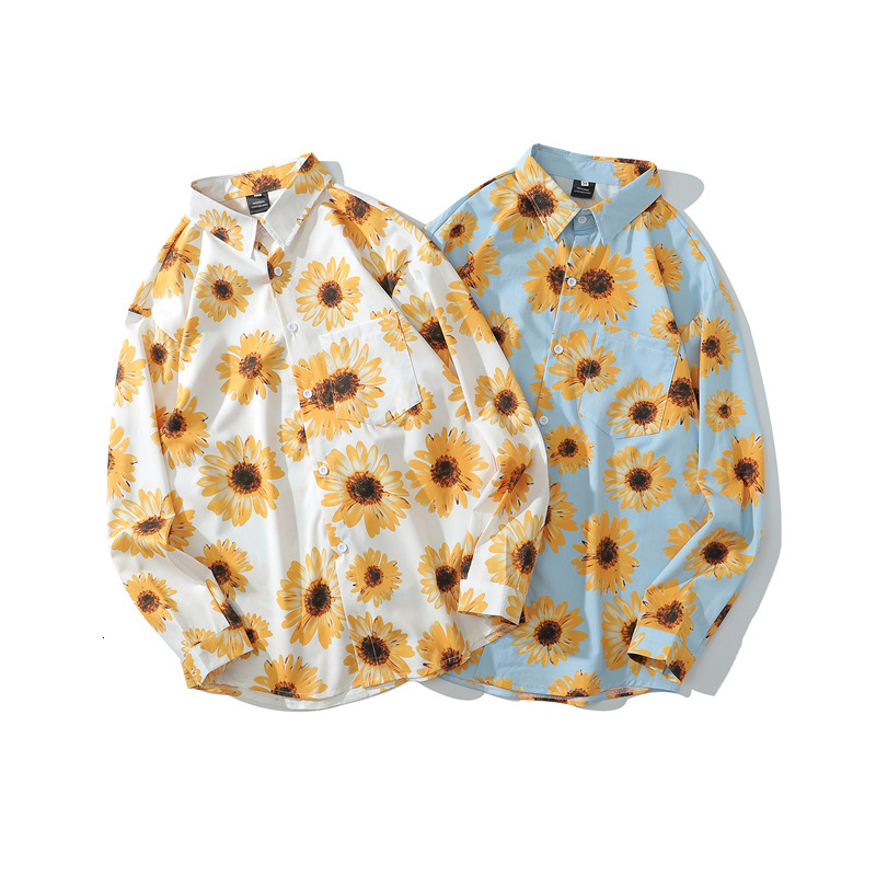 2021 Autumn Casual Daisy Printed Women Loose Mens Long Sleeve Oversized Turn-down Collared Man Shirt Koszulki 7dhw, Blue
2021 Autumn Casual Daisy Printed Women Loose Mens Long Sleeve Oversized Turn-down Collared Man Shirt Koszulki 7dhw, Blue
