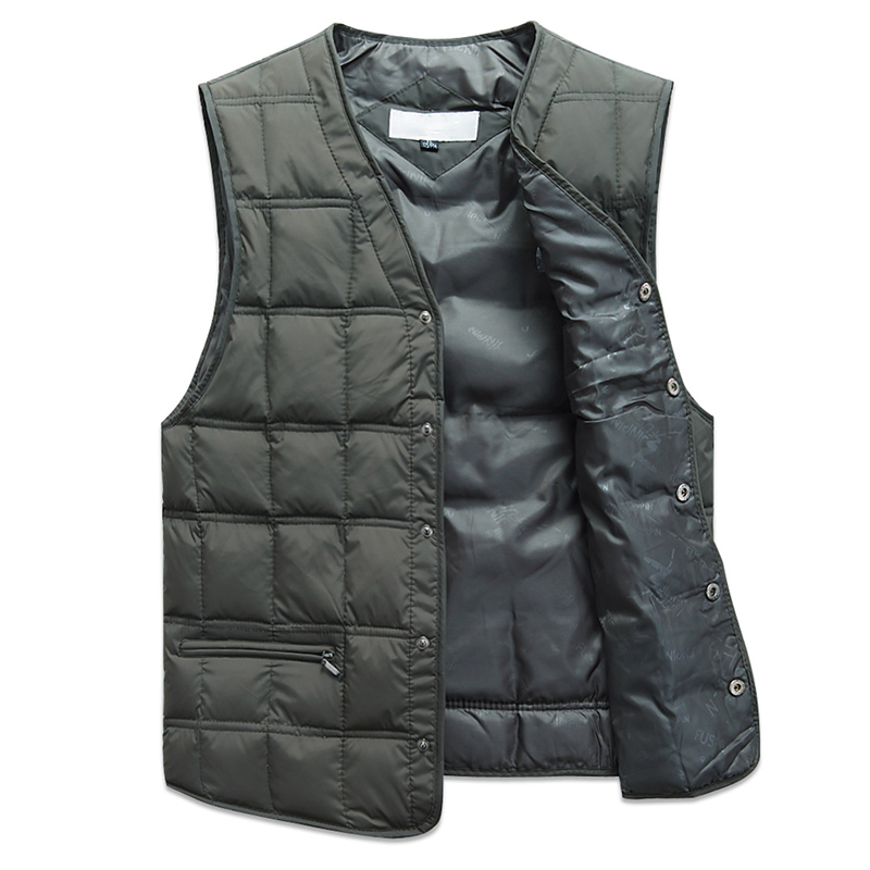 Duck Down Sleeveless Jacket For Men Winter Windbreaker Parka Warm Thick Vest Male Casual Outerwear Snow Waistcoat With Pockets 201225