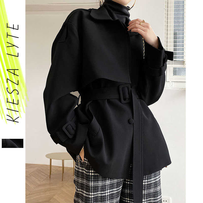 Trench Coat Women Sexy Autumn Vintage British Style Short Black Dust Office Lady Outwear 210608
Trench Coat Women Sexy Autumn Vintage British Style Short Black Dust Office Lady Outwear 210608