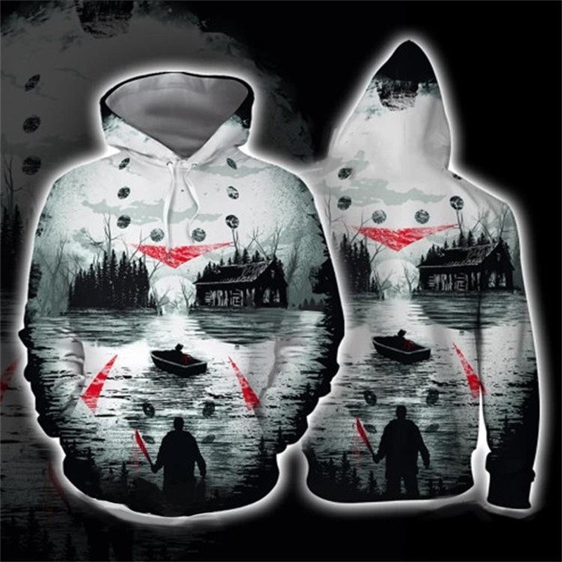 New Halloween Black Friday Jason wochs 3D animation Sweater Hoodie Jacket