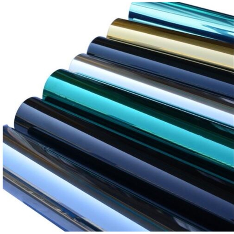 Width 60/70/80/90 cm Length 400 cm One way Mirrored Reflective Window Film,self-adhesive privacy Glass Tint Heat Control Anti-UV 210317
