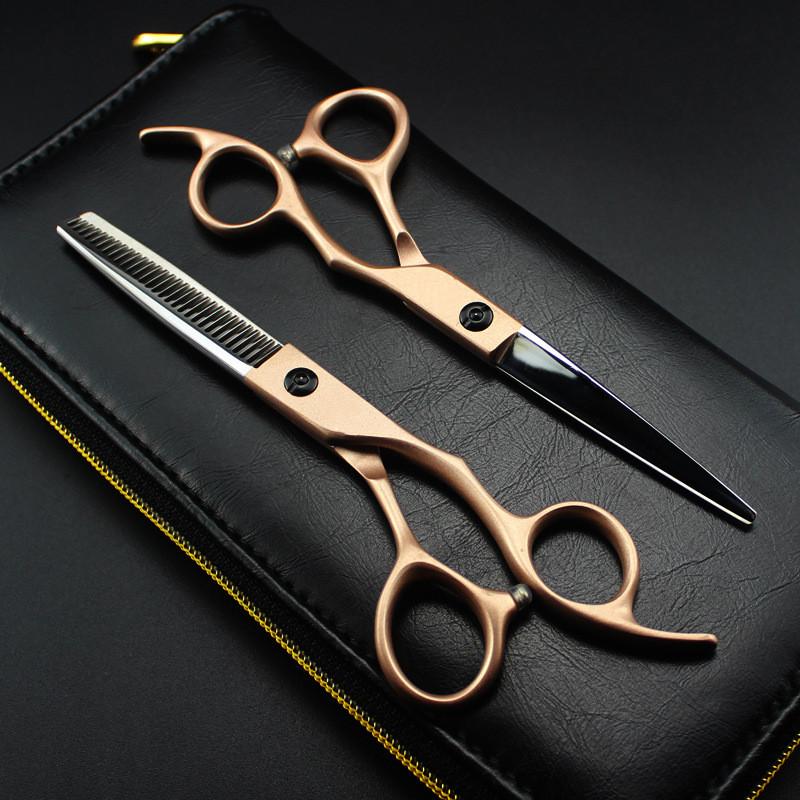 Hair Scissors Professional 6 '' JP 440c Steel Rose Gold Haircut Thinning Barber Makas Cutting Shears Tools Hairdresser