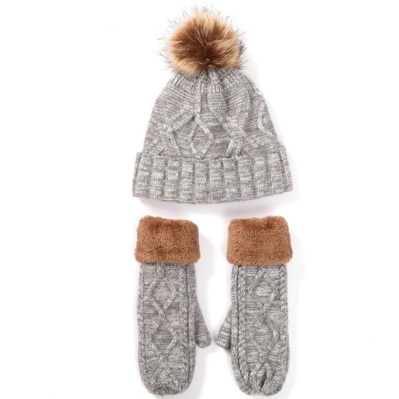 Hats, Scarves & Gloves Sets 2Pcs Women Winter Warm Cable Knit Plush Lined Pompom Beanie Hat With Set
Hats, Scarves & Gloves Sets 2Pcs Women Winter Warm Cable Knit Plush Lined Pompom Beanie Hat With Set