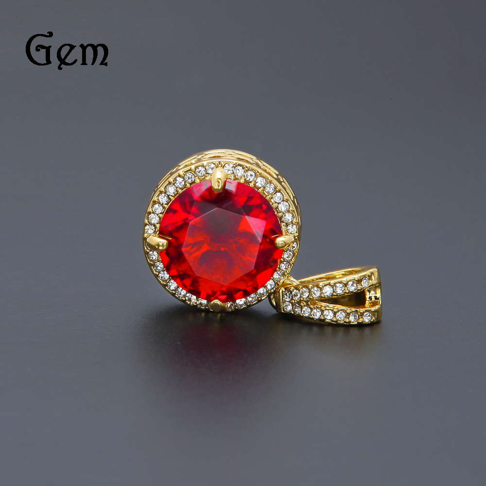 Hip hop men's Zircon Necklace round Mini Blue Black Red Diamond Pendant 
Hip hop men's Zircon Necklace round Mini Blue Black Red Diamond Pendant