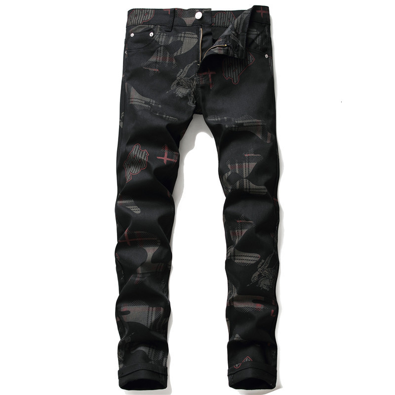 2021 New European and American Jeans Style Digital Printing Men's Male Slim Flower Denim Pants Fashion Stretch Casual Trousers Biqt, Black
2021 New European and American Jeans Style Digital Printing Men's Male Slim Flower Denim Pants Fashion Stretch Casual Trousers Biqt, Black