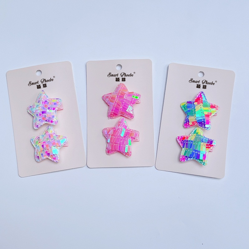Wholesale Boutique 24Sets Fashion Sequin Star Haripins Glitter Cartoon Gradient Rainbow Colors Barrettes Princess Headwear HairAccessories for Girls
Wholesale Boutique 24Sets Fashion Sequin Star Haripins Glitter Cartoon Gradient Rainbow Colors Barrettes Princess Headwear HairAccessories for Girls