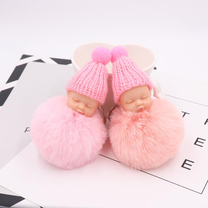 Keychains Sleeping Baby Hair Ball Plush Keyring Key Chain Buckle Imitation Fur Bag Charm Pendant Gift For Women Keychain
Keychains Sleeping Baby Hair Ball Plush Keyring Key Chain Buckle Imitation Fur Bag Charm Pendant Gift For Women Keychain