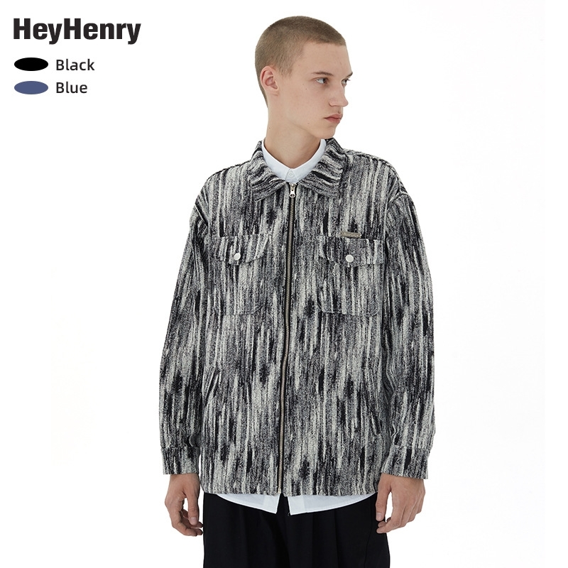 Henry autumn American wash jacket men's loose casual work clothes women's coat, Black
Henry autumn American wash jacket men's loose casual work clothes women's coat, Black