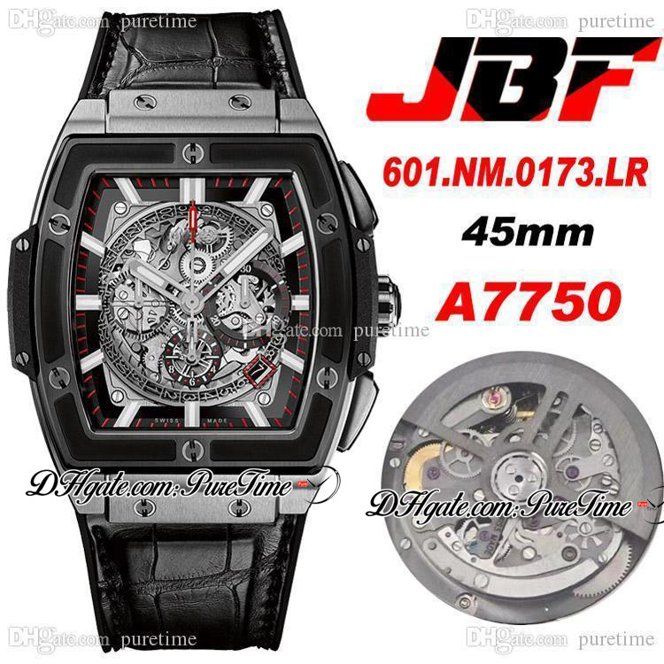 JBF MP 06 HUB4700 Automatic Chronograph Mens Watch Steel Case Black Bezel Skeleton Dial Leather Best Edition 2021 ETA A7750 Puretime A1, Slivery;brown
JBF MP 06 HUB4700 Automatic Chronograph Mens Watch Steel Case Black Bezel Skeleton Dial Leather Best Edition 2021 ETA A7750 Puretime A1, Slivery;brown