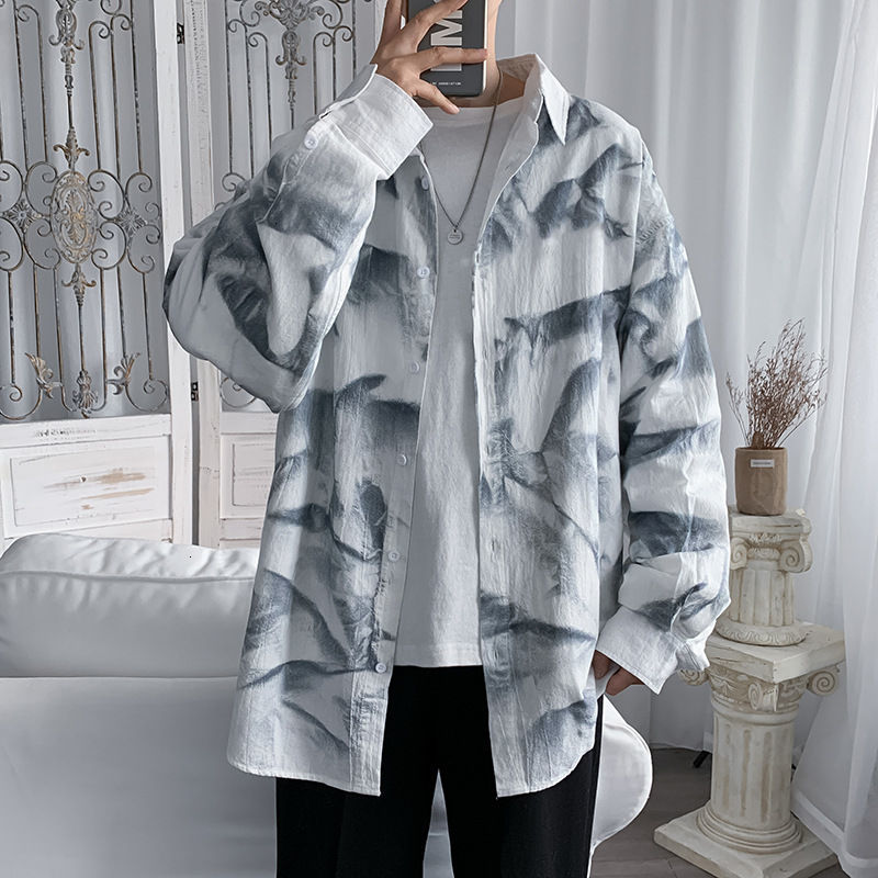 2021 New Spring Tie-dye Men's Fashion Printing Retro Casual Men Streetwear Long-sleeved Shirts Mens Shirt 0qq2, Black
2021 New Spring Tie-dye Men's Fashion Printing Retro Casual Men Streetwear Long-sleeved Shirts Mens Shirt 0qq2, Black