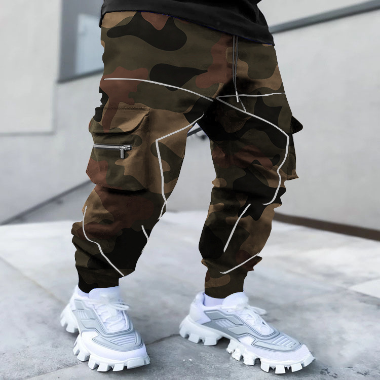 Big yards Cargo Pants Men's Printing Loose Comfortable Male Jogging Stacked Sweatpants Men Hip Hop Streetwear S-5xl