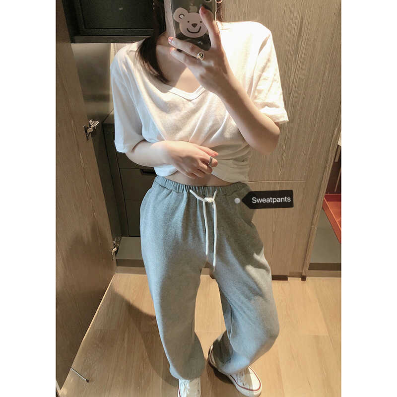 HXJJP The Summer Leisure Sports Straight Pants Female Korean Version of Loose Elastic Rope Women 210607, Gray
HXJJP The Summer Leisure Sports Straight Pants Female Korean Version of Loose Elastic Rope Women 210607, Gray