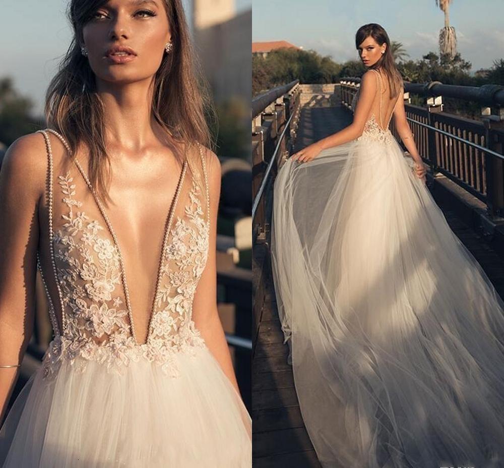 2021 Boho Country Style Sexy Wedding Es Deep v Front Backless Beaded Lace Appliqued Tulle Long Bridal Gown New 2of3, White
2021 Boho Country Style Sexy Wedding Es Deep v Front Backless Beaded Lace Appliqued Tulle Long Bridal Gown New 2of3, White