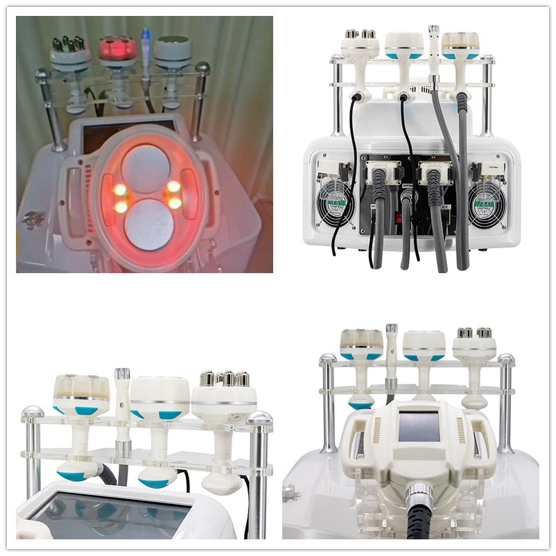 V10 ultrasonic vacuum roller massage cellulite reduction infrared laser slimming bio skin tightening rf body machine 5 handle