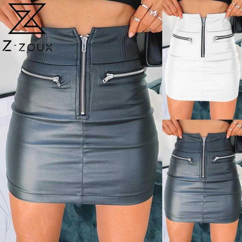 Women Skirt High Waisted Leather Zipper Stitching Black Sexy s Fashion PU Pencil Mini s Autumn 210524
Women Skirt High Waisted Leather Zipper Stitching Black Sexy s Fashion PU Pencil Mini s Autumn 210524