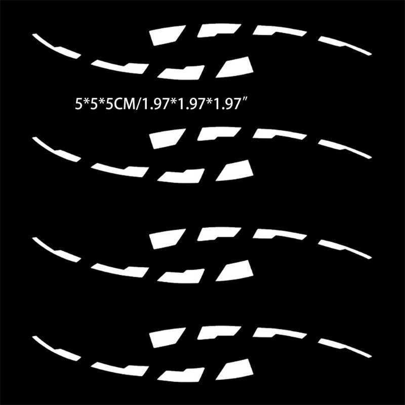Custom Car Tire Letters Stickers DIY Tire Lettering Kit 26 Letters Blade Pattern Reflective 26 Letters Kits Decal Car