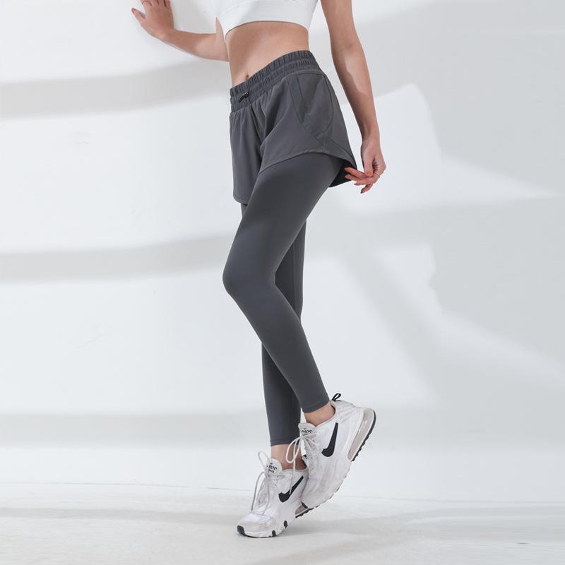 New Fake Two-Piece Fitness Pants Stretch Skinny Running Sports Culottes Wear Quick-Drying High Waist Hip Lift Yoga Clothes Pants, Beige
New Fake Two-Piece Fitness Pants Stretch Skinny Running Sports Culottes Wear Quick-Drying High Waist Hip Lift Yoga Clothes Pants, Beige